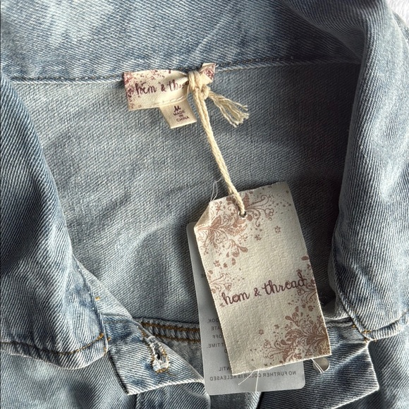 Denim Jacket from Hem & Thread NWT size M. Floral (C14) - Picture 2 of 5